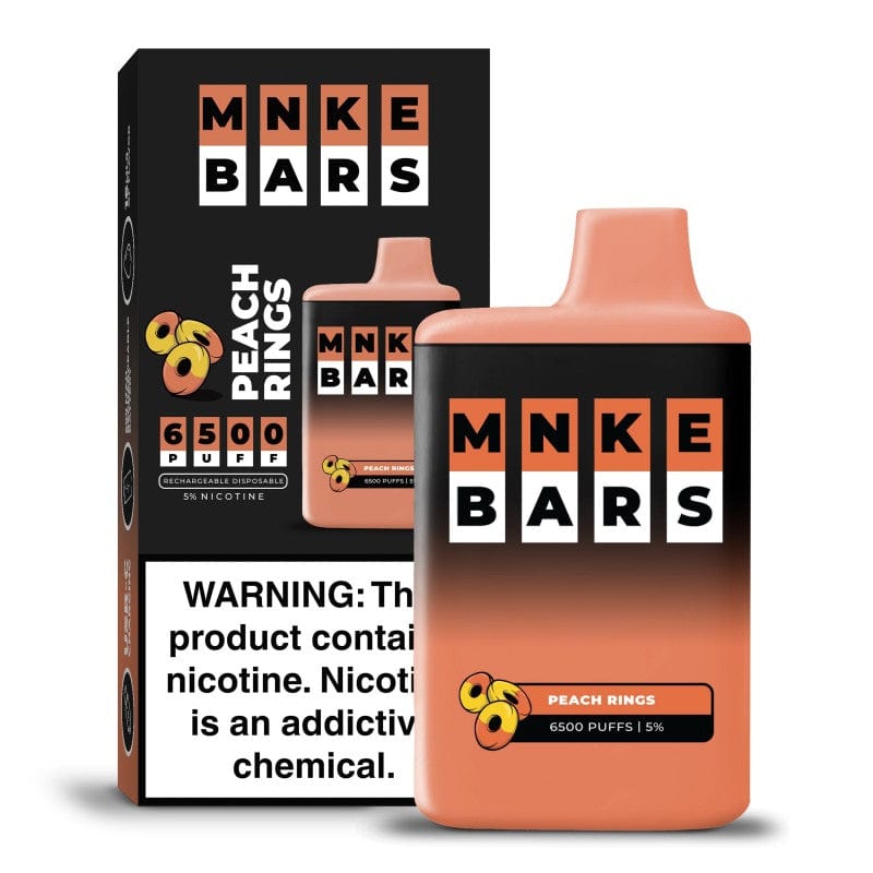 PEACH RINGS MNKE BARS 6500 DISPOSABLE VAPE 5%