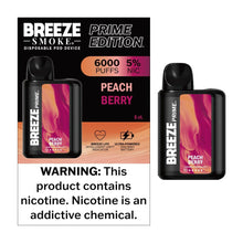 Load image into Gallery viewer, Peach Berry / Single Breeze Prime 6000 Disposable
