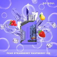 Cargar imagen en el visor de la galería, Single / Pear Strawberry Raspberry Ice So Soul Nola Bar Vape 10K
