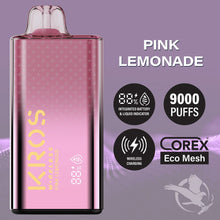 Load image into Gallery viewer, Pink Lemonade Kros Wireless 9000 Vape
