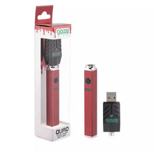 Load image into Gallery viewer, Ruby Red Ooze Quad 510 Thead 500 Mah Square Vape Pen Battery + USB Charger
