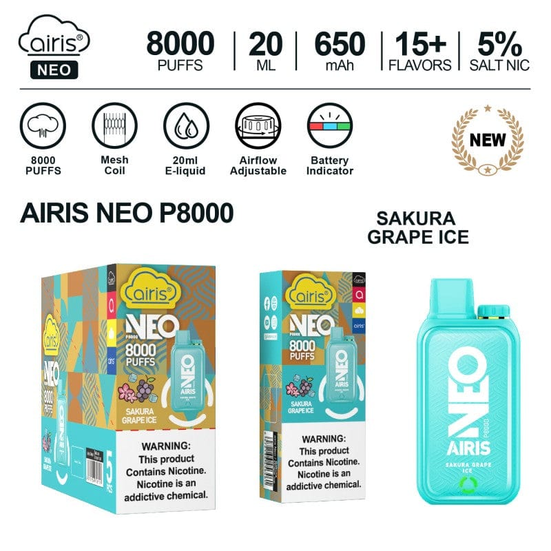 Airis Neo P8000 Puffs Disposable Vape | $9.99 Airis Neo P8000 Puffs Disposable Vape | $9.99