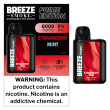 Load image into Gallery viewer, Strawberry Mint / Single Breeze Prime 6000 Disposable
