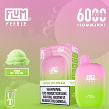 Load image into Gallery viewer, Melo Ice Cream FLUM Pebble 6000 Puffs Rechargeable Disposable Vape 5% NIC

